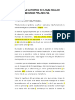 Aprendizaje Matematico en El Nivel Intermedio de Educacion para Adultos