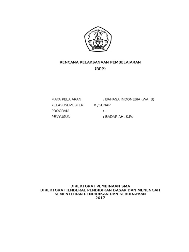 RENCANA PELAKSANAAN PEMBELAJARAN