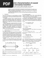 S-Parameter Characterisation of Coaxial To Microstrip Transition