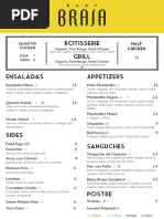 Baby Brasa Menu