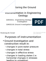 Monitoring The Ground Instrumentation in Engineering Geology