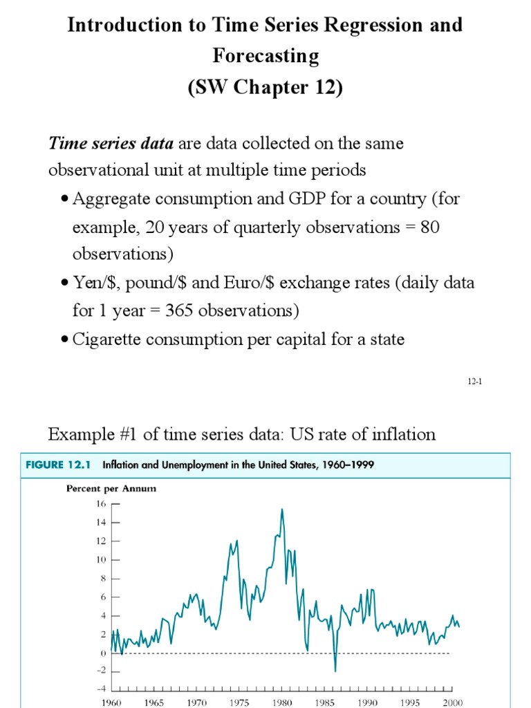 Introduction To Time Series Regression and Forecasting (SW Chapter 12 ...