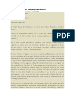 Tlaltelolco Reducto de La Heróica Resistencia Mexica