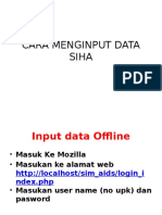 Cara Menginput Data Siha