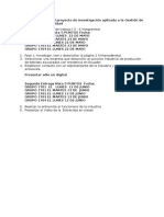 Guía, Fechas y Rúbrica Proyecto Primer Interciclo