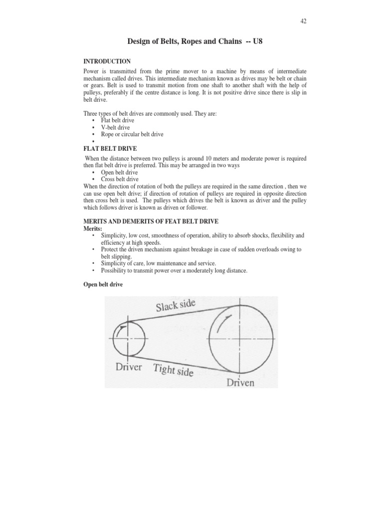 Belt, Rope & Chain Drives PDF PDF PDF Belt (Mechanical