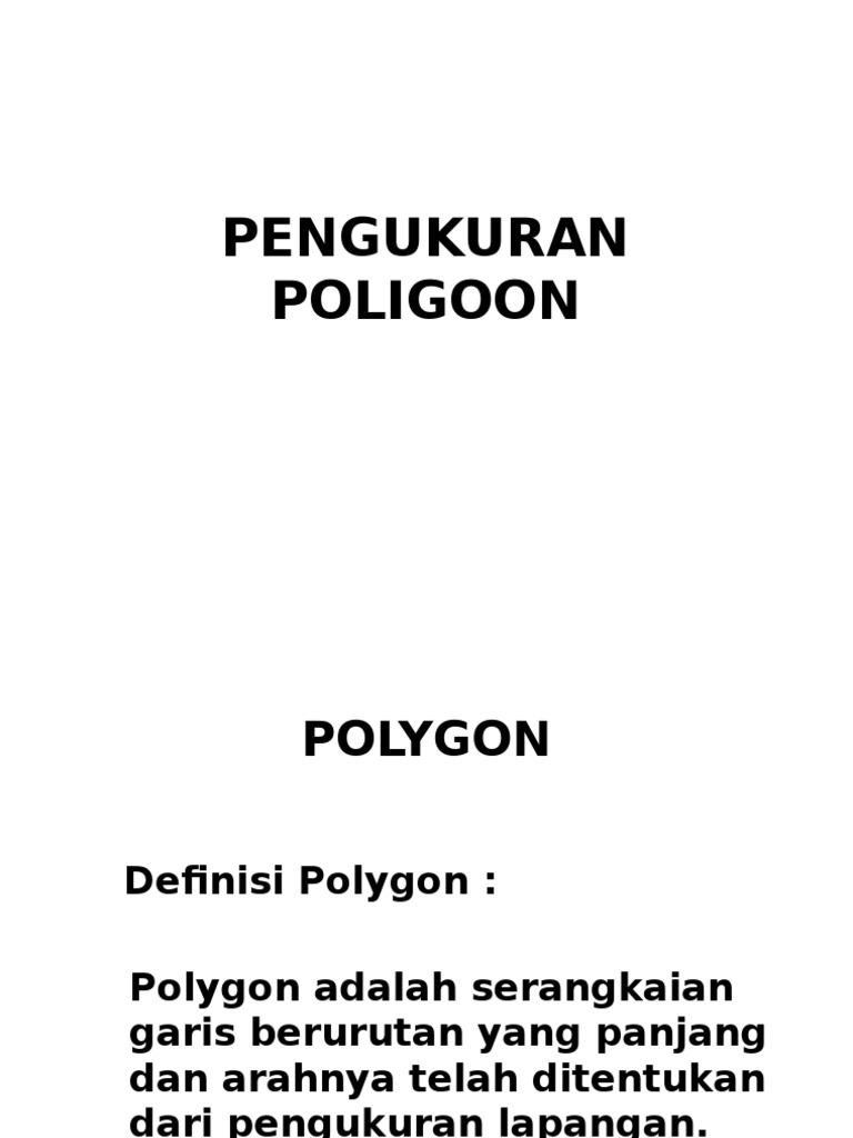 Pengukuran dan Fungsi Poligon | PDF