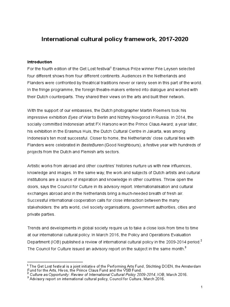 Cultural Policy Framework Pdf – Cultural Governance Pdf – JTGJ