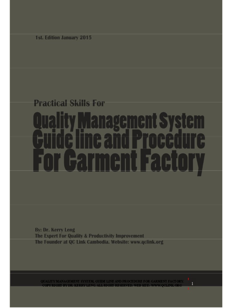 Quality Control Guidelines for Garment Factories | PDF | Quality ...