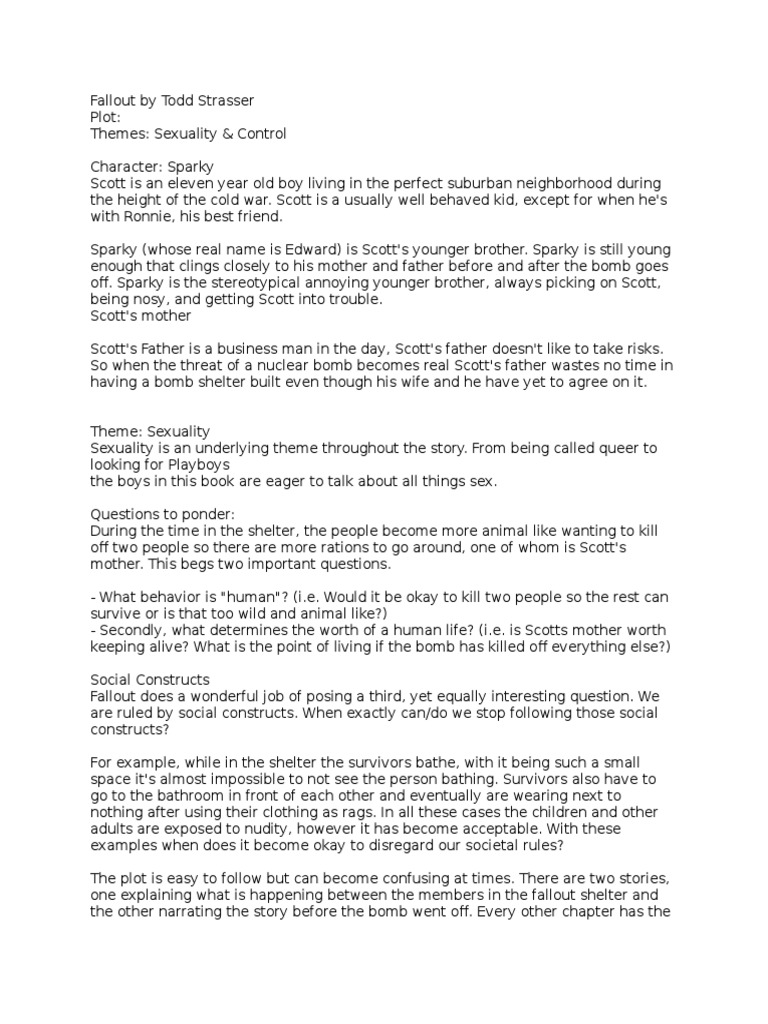 Fallout Summary | PDF | Unrest