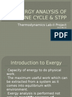 Exergy Analysis of Rankine Cycle & STPP