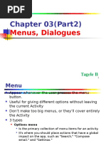Chapter 03(Part2) - Menus, Dialogues and Lists