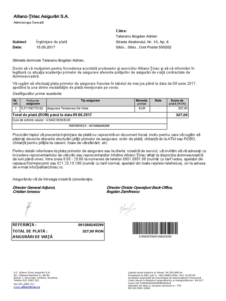 Insurance Bill Notification Economy Of Europe Financial Services Companies