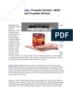 British Propolis, Propolis British, 0818 0623 3749 Jual British Propolis