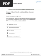 Impact of Social Media and Web 2 0 On Decision Making