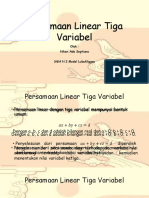 Persamaan Linear Tiga Variabel