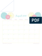 August Free Calendar