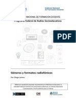 Módulo Capacitación RADIOS IES Géneros y Formatos Radiofónicos PDF