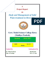 Study and Management of Solid Waste Treatment in Rewa City: Govt. Model Science College Rewa (Madhya Pradesh)