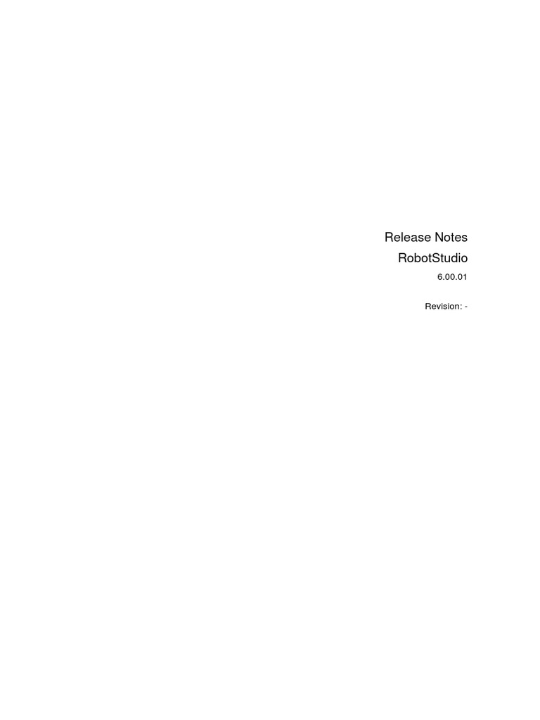Release Notes RobotStudio 6.00.01 | PDF | 64 Bit Computing | Microsoft ...