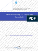 CBSE 12th Accountancy 2014 Unsolved Paper Outside Delhi