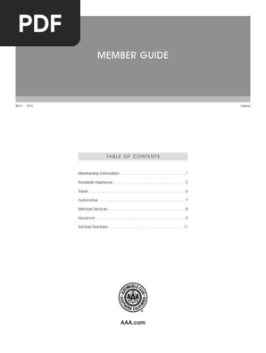 AAA Member Guide CA | PDF | American Automobile Association
