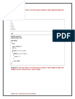 Program 1:: The User Enters N, and The Program Outputs A Right-Angled Triangle With Height N