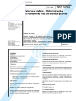 NBR 10588 - Materiais Texteis - Determinacao Do Numero de Fios de Tecidos Planos