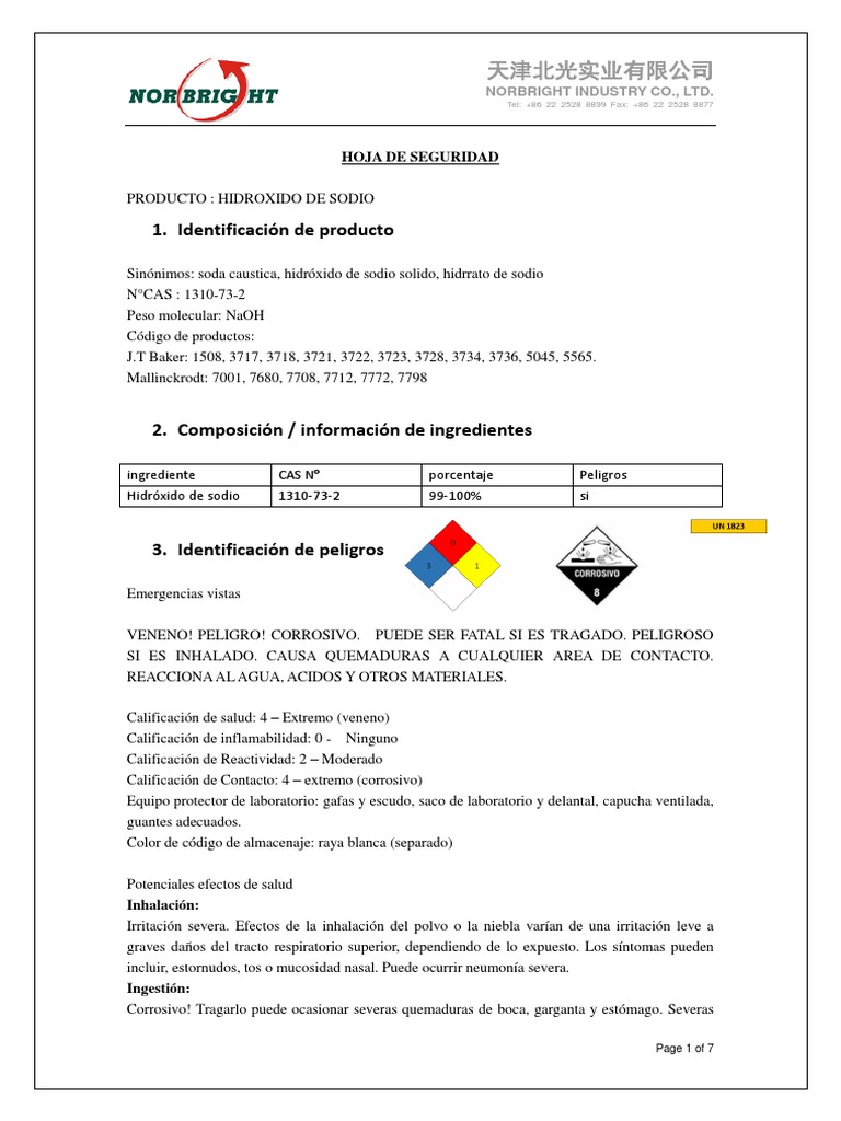 Msds en Español | PDF | Aluminio | Agua