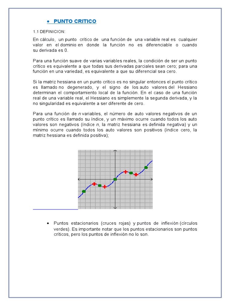 Punto Critico Mathematical Relations Rates
