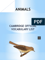 ANIMALS- CAMBRIGE VOCABULARY-MOVERS 5 y 6 audio-1.ppsx