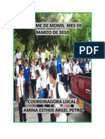 Informe de Momil Mes de Marzo de 2010