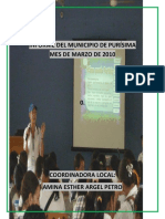 Informe Del Municipio de Purísima Mes de Marzo de 2010