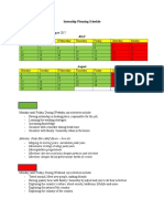 July - Until-31 August 2017: Internship Planning Schedule