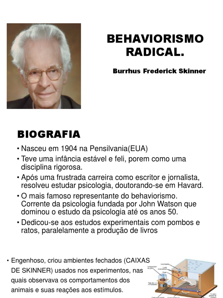 Skinner Aula Behaviorismo Comportamento