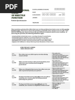 (IIEF) : Patient Questionnaire