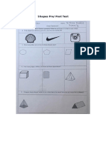 shapes pre and post test