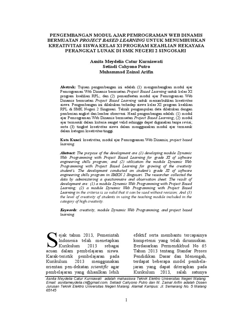 Modul Ajar Web Dinamis untuk Kreativitas Siswa | PDF | Seni