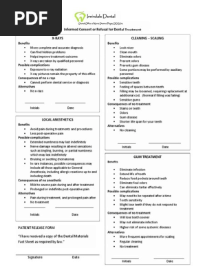 Informed Consent for Dental Treatment