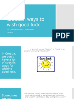 croatian ways to wish good luck