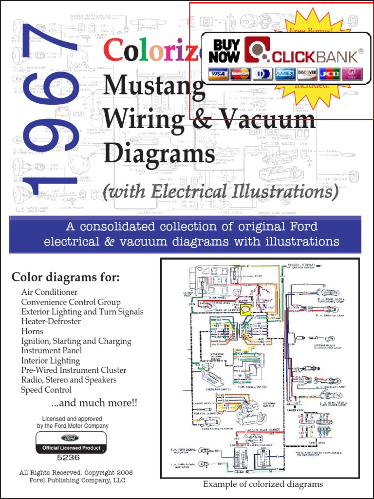1967 Mustang Wiring Diagram Vacuum Diagram PDF Demo | PDF | Color |  Electrical Wiring