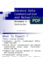 Advance Data Communication and Networking: Mohammed A. Saleh Instructor