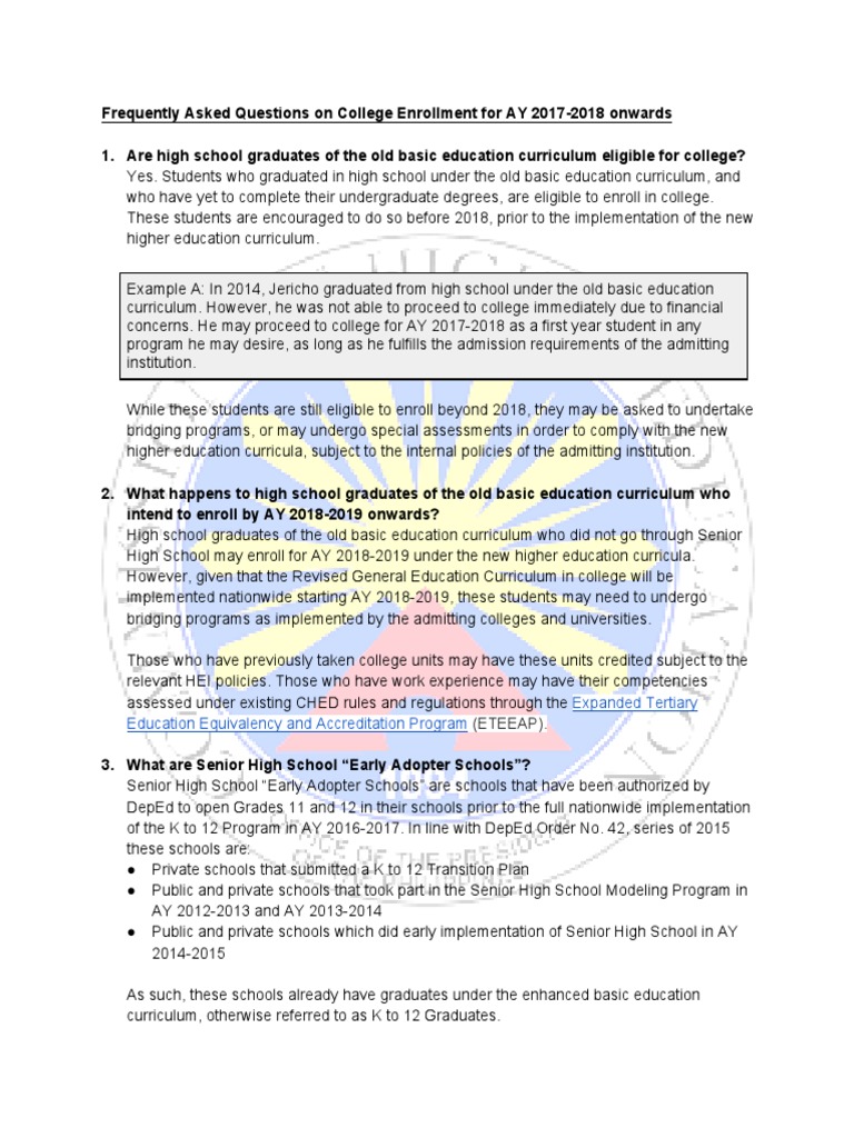 Faqs Lifelong Learners Download Free Pdf Secondary School Curriculum