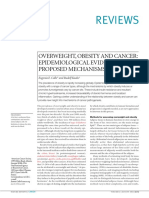 Reviews: Overweight, Obesity and Cancer: Epidemiological Evidence and Proposed Mechanisms