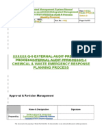 XXXXXX Q-5 External Audit Preparation Processinternal Audit Pprocessq-4 Chemical & Waste Emergency Response Planning Process