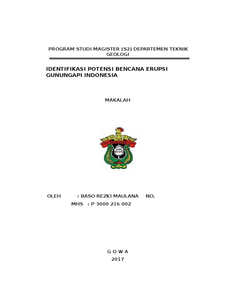 Makalah Mitigasi Bencana Erupsi Gunungapi2