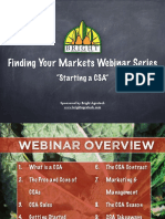 Finding Your Markets Webinar Series: "Starting A CSA"