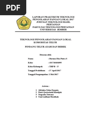 Laporan Pindang Telur Pdf