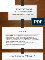 Uji Kualitatif Obat Golongan Vitamin