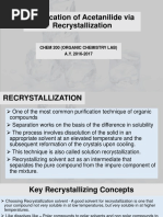 Purification of Acetanilide Via Recrystallization